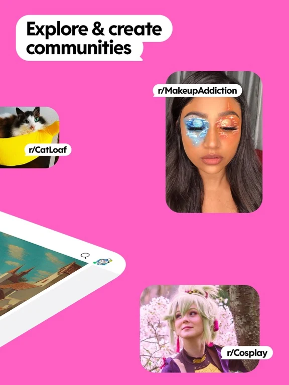 Immagine ufficiale Reddit dedicata alla scoperta e creazione delle community, illustrativa dell’app