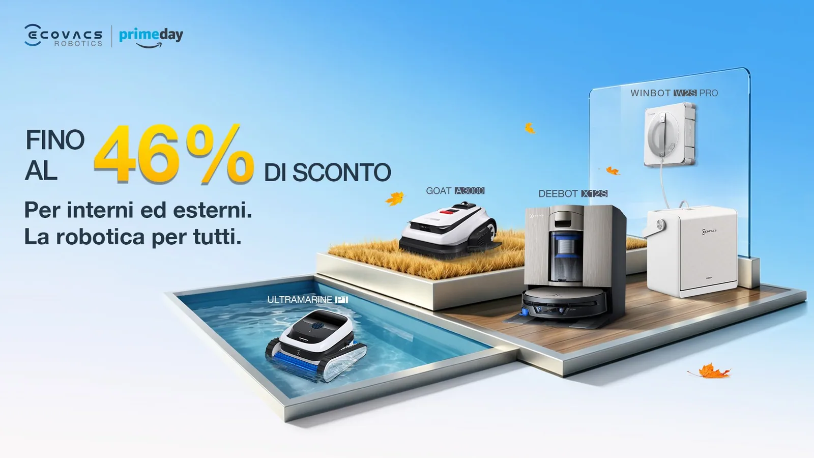 Offerte ECOVACS autunno e Prime Day ottobre 2026