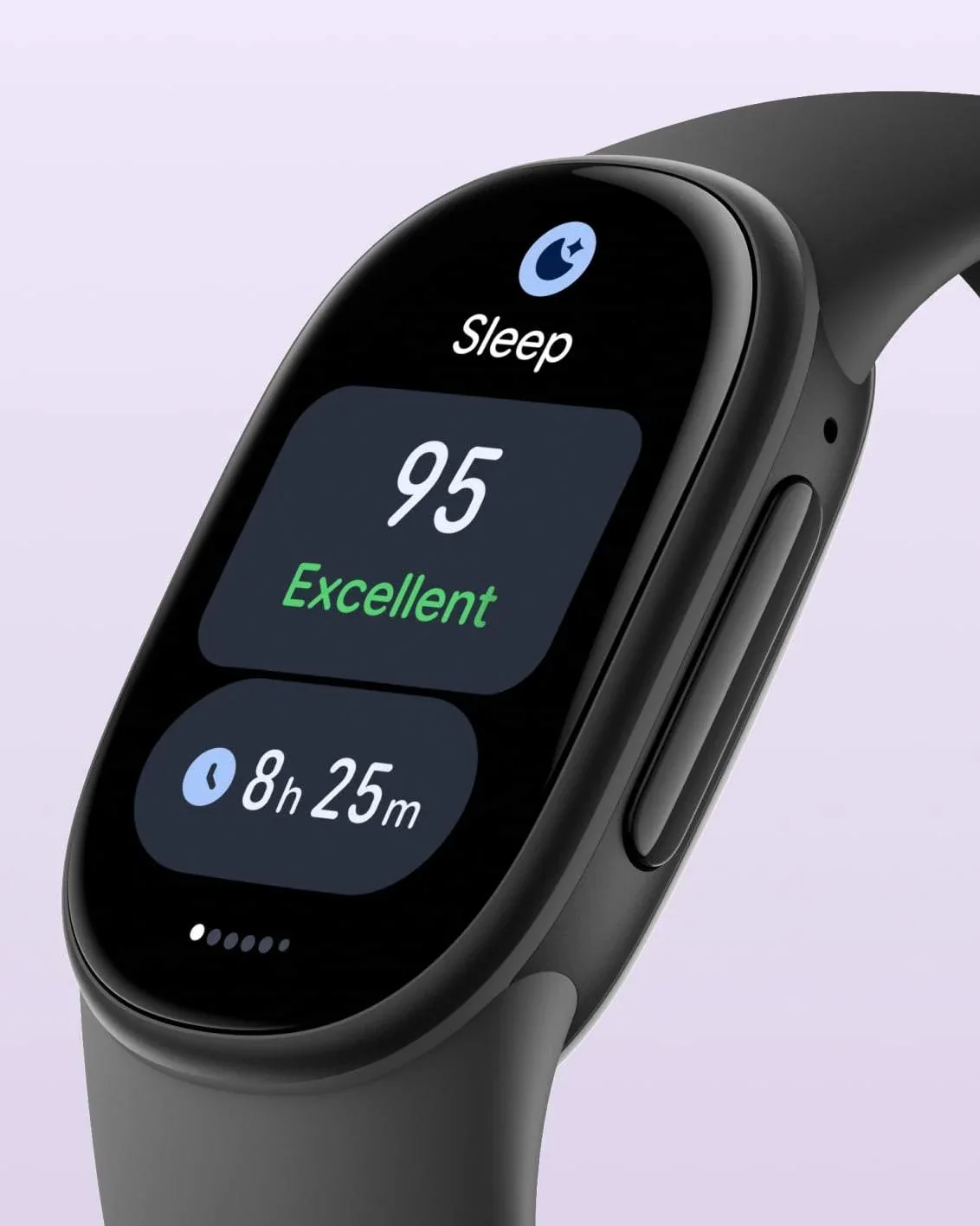 Il punteggio del sonno visualizzato sul display di Fitbit Edge