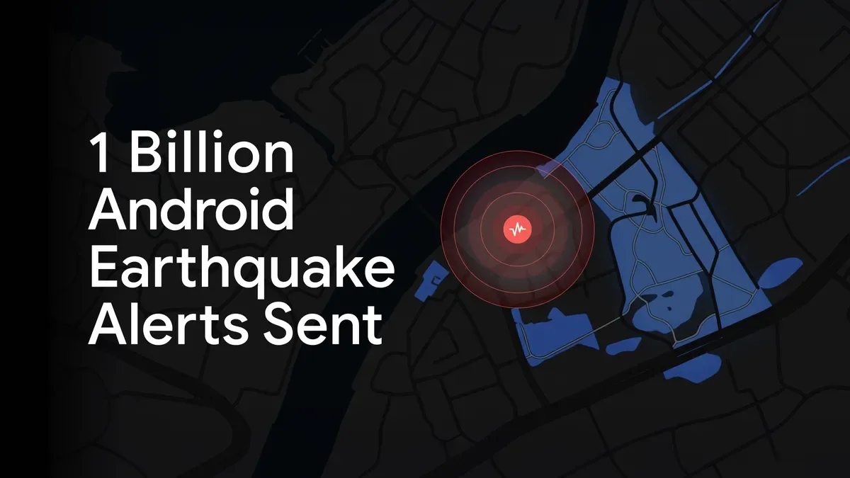 Grafica Google sugli oltre un miliardo di avvisi terremoto Android inviati