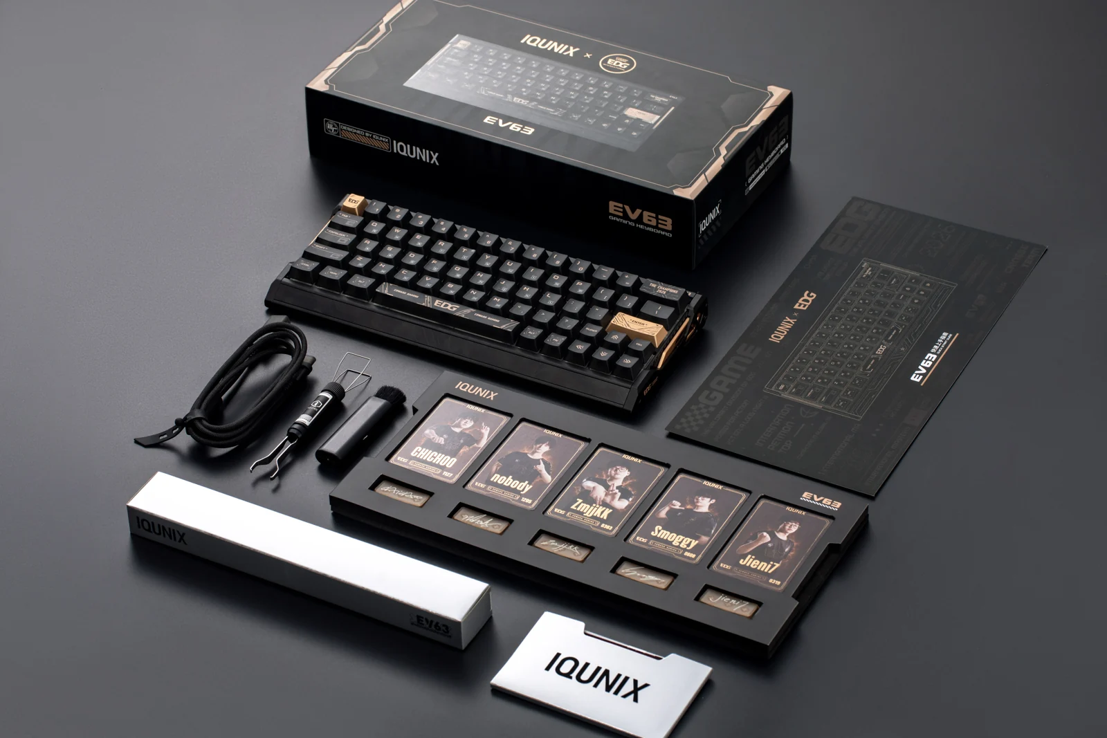 IQUNIX EV63 EDG Edition e contenuto della confezione