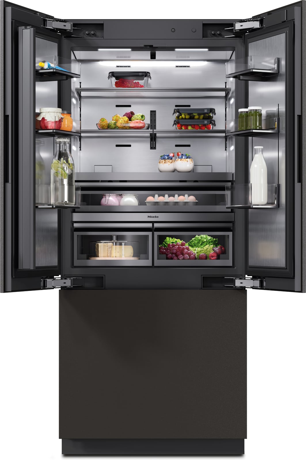Miele MasterCool KFMC 3844 FD aperto, vani interni