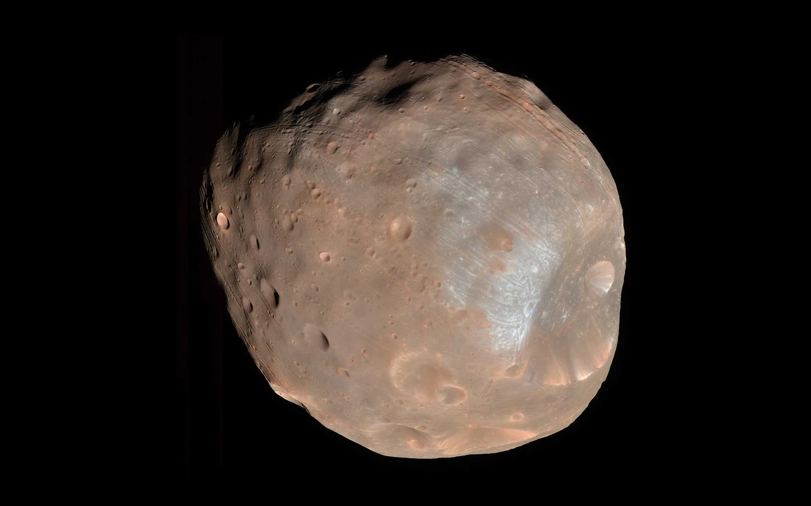 Phobos ripreso da HiRISE su Mars Reconnaissance Orbiter, fotografia di repertorio