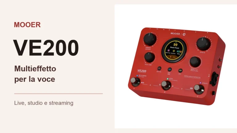 MOOER VE200: il multieffetto vocale per palco e streaming