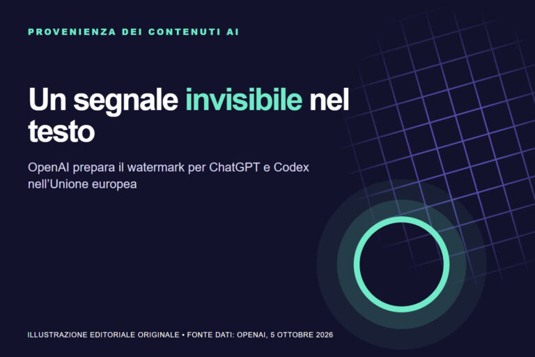 Illustrazione originale del watermark invisibile annunciato da OpenAI per ChatGPT e Codex