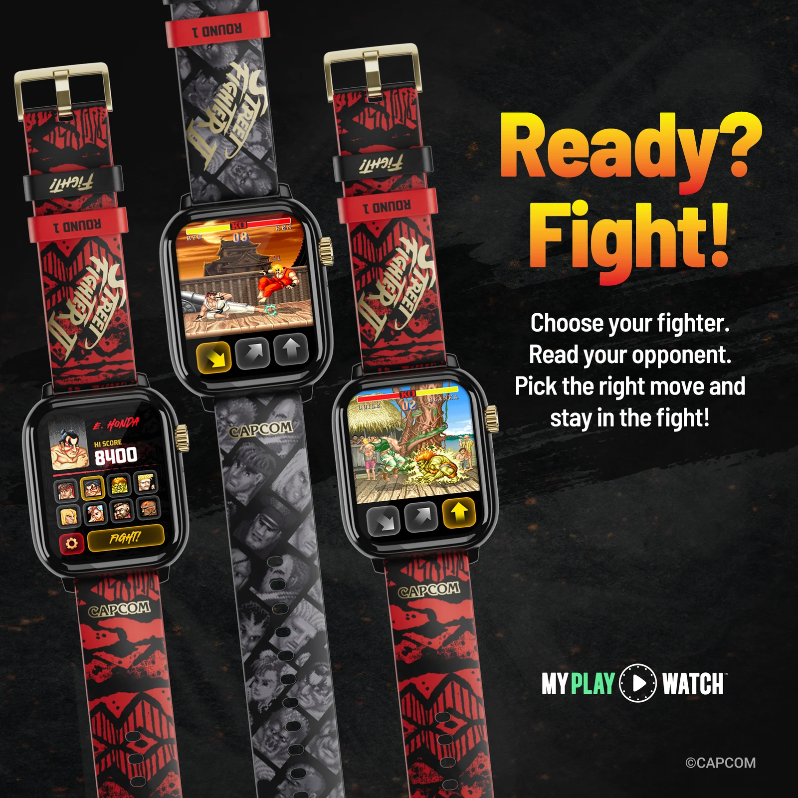 Street Fighter II My Play Watch, gioco utilizzabile sul quadrante