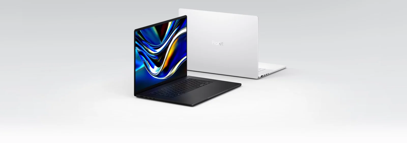 Laptop ASUS ProArt nelle finiture chiara e scura