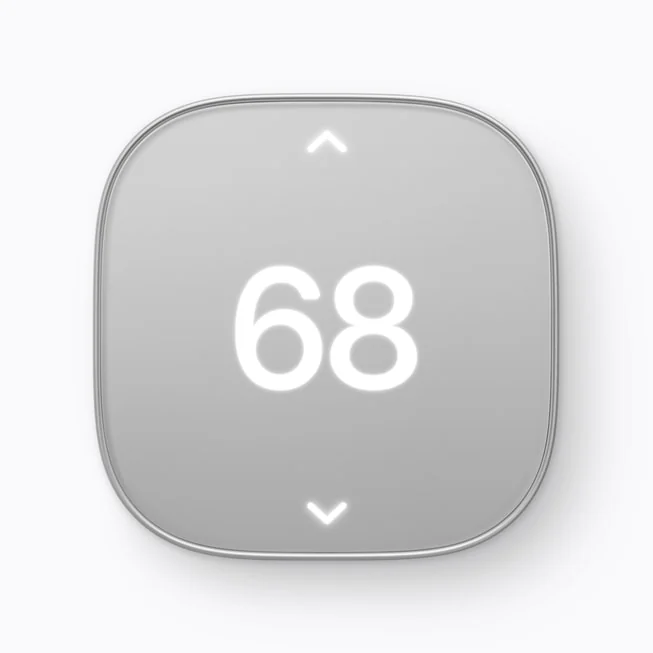 Schneider Home Smart Thermostat per Apple Home visto frontalmente
