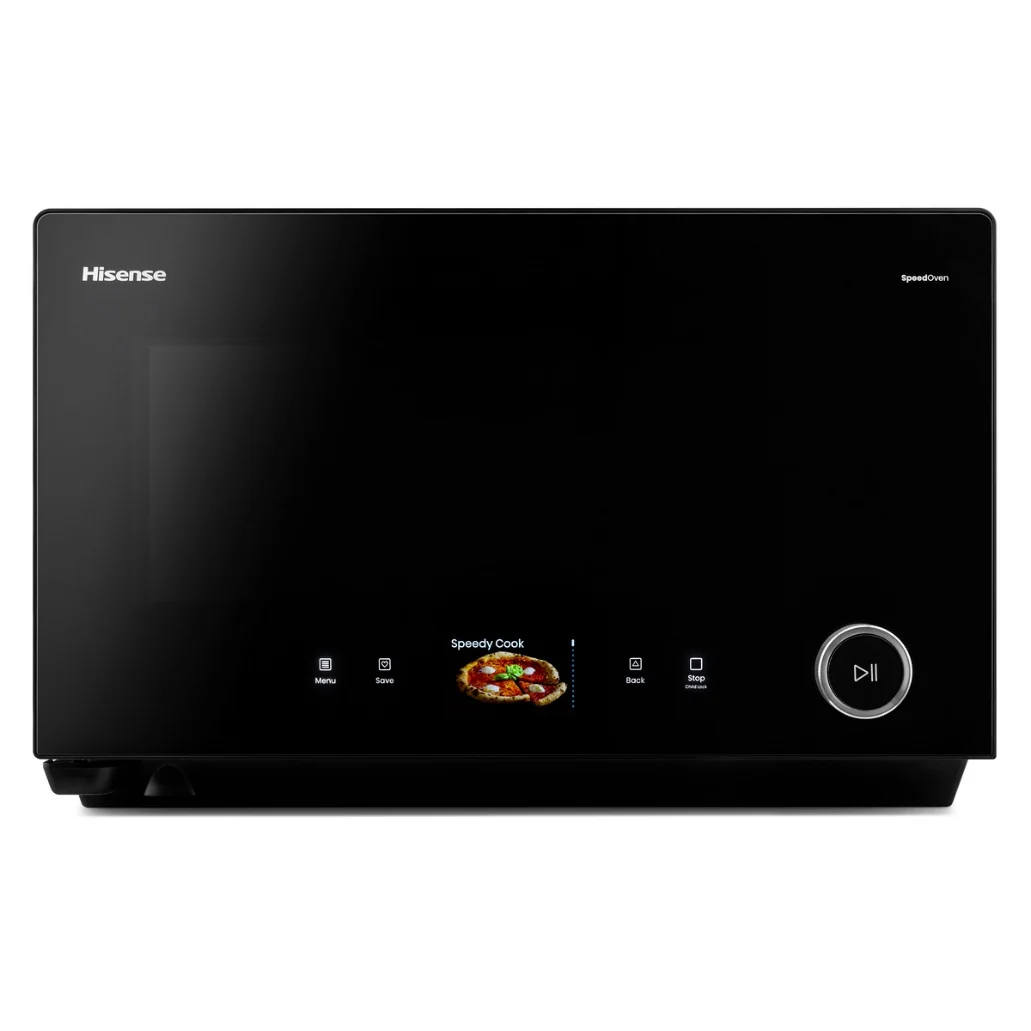 Vista frontale del forno compatto Hisense Speed Oven
