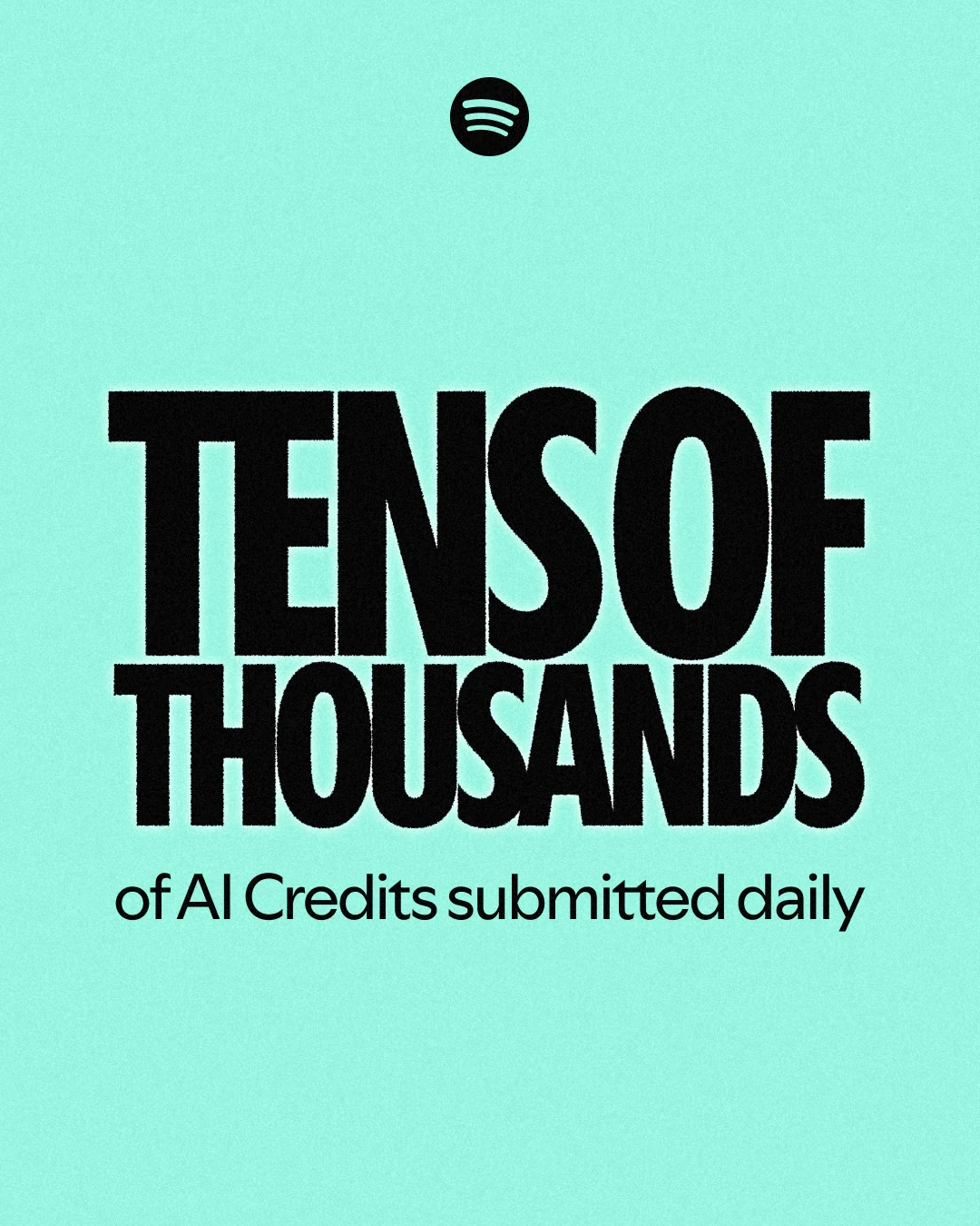 Grafico Spotify sui crediti che dichiarano il contributo dell’intelligenza artificiale