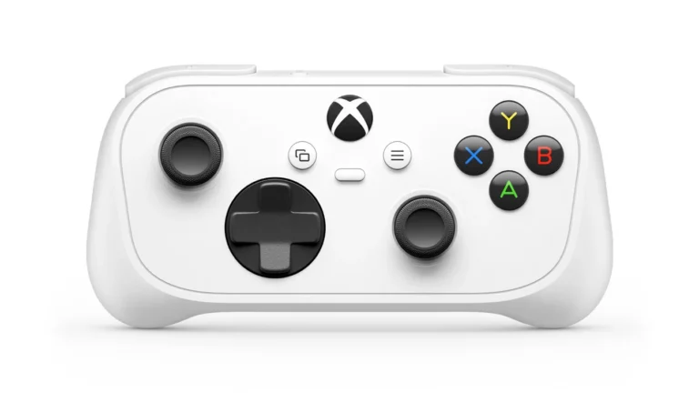 Xbox Nano bianco visto frontalmente, immagine ufficiale Microsoft